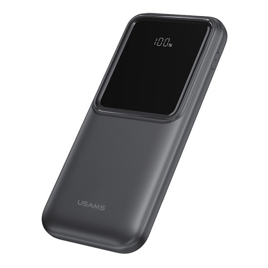 USAMS power bank US-CD194 με καλώδια, 5x έξοδοι, 10000mAh, 10W, μαύρο