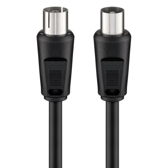 GOOBAY καλώδιο κεραίας αρσενικό σε θηλυκό 11723, <70dB, CCS, 5m, μαύρο
