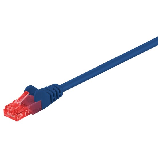 GOOBAY καλώδιο δικτύου 68437, CAT 6 U/UTP, CCA, PVC, 1m, μπλε