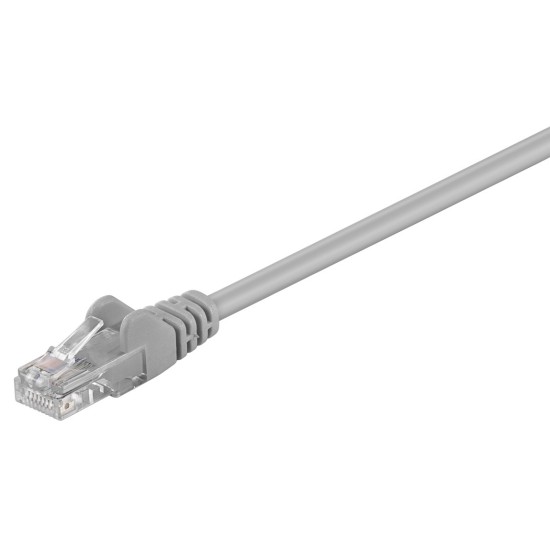 GOOBAY καλώδιο δικτύου 68611, CAT 5e U/UTP, CCA, PVC, 0.25m, γκρι