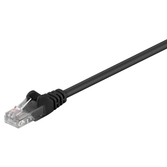 GOOBAY καλώδιο δικτύου 68703, CAT 5e U/UTP, CCA, PVC, 0.25m, μαύρο