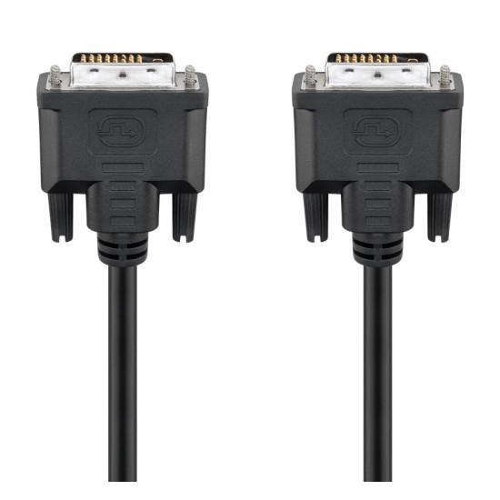 GOOBAY καλώδιο DVI-D 24+1 93573, 30AWG, Full HD, 1.8m, μαύρο