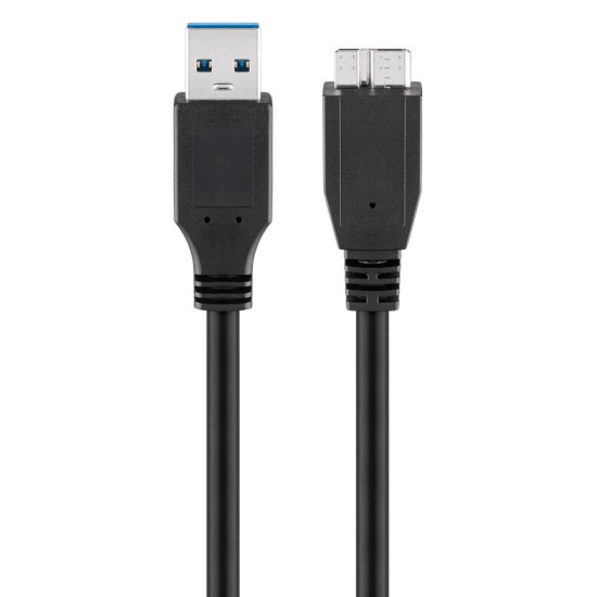 GOOBAY καλώδιο USB 3.0 σε USB 3.0 micro Type B 95026, 1.8m, μαύρο