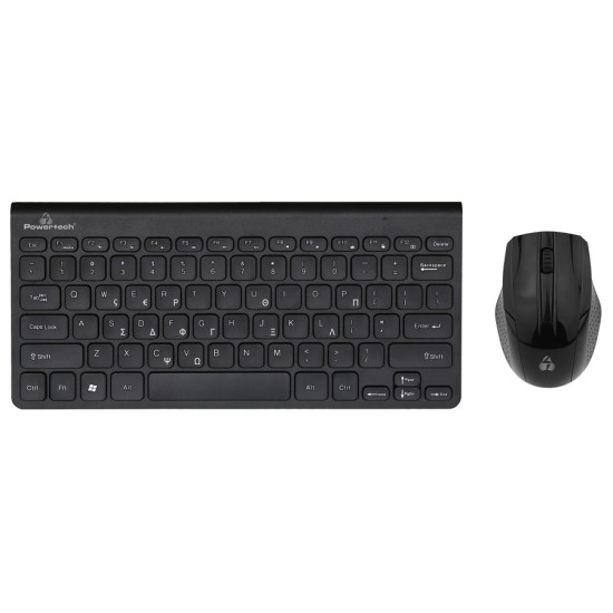 POWERTECH set ποντίκι & πληκτρολόγιο PT-940, ασύρματο, 1200DPI, μαύρο
