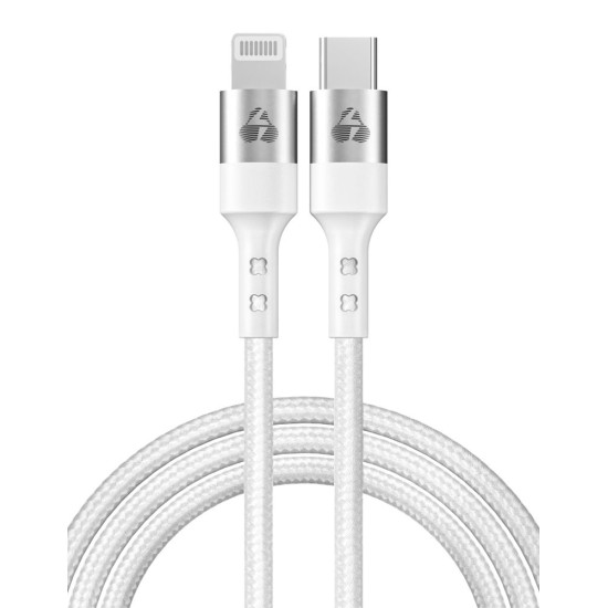 POWERTECH καλώδιο USB-C σε Lightning PTR-0127, PD 20W, copper, 1m, λευκό