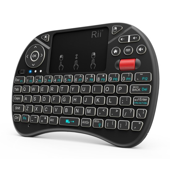 RIITEK ασύρματο πληκτρολόγιο Mini i8X με touchpad, backlit, 2.4GHz