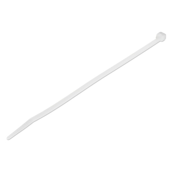 POWERTECH δεματικά καλωδίων TIES-061, 400x7.5mm, λευκά, 100τμχ